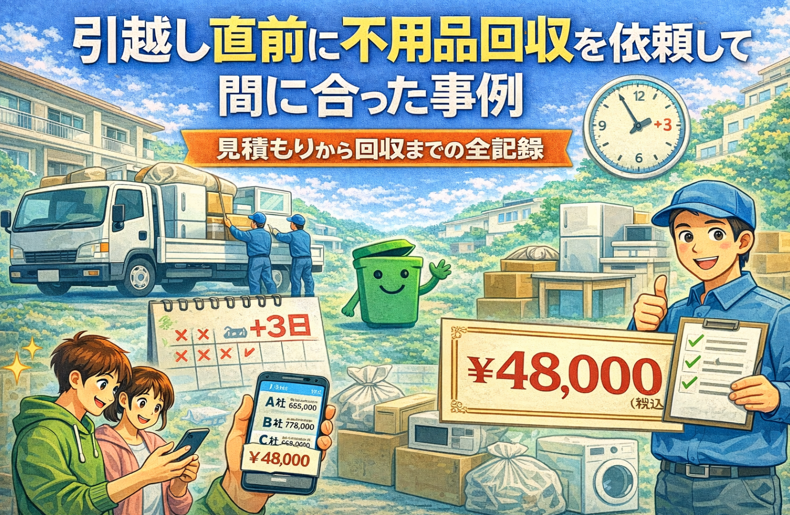 引越し直前に不用品回収を依頼して間に合った事例｜見積もりから回収までの全記録