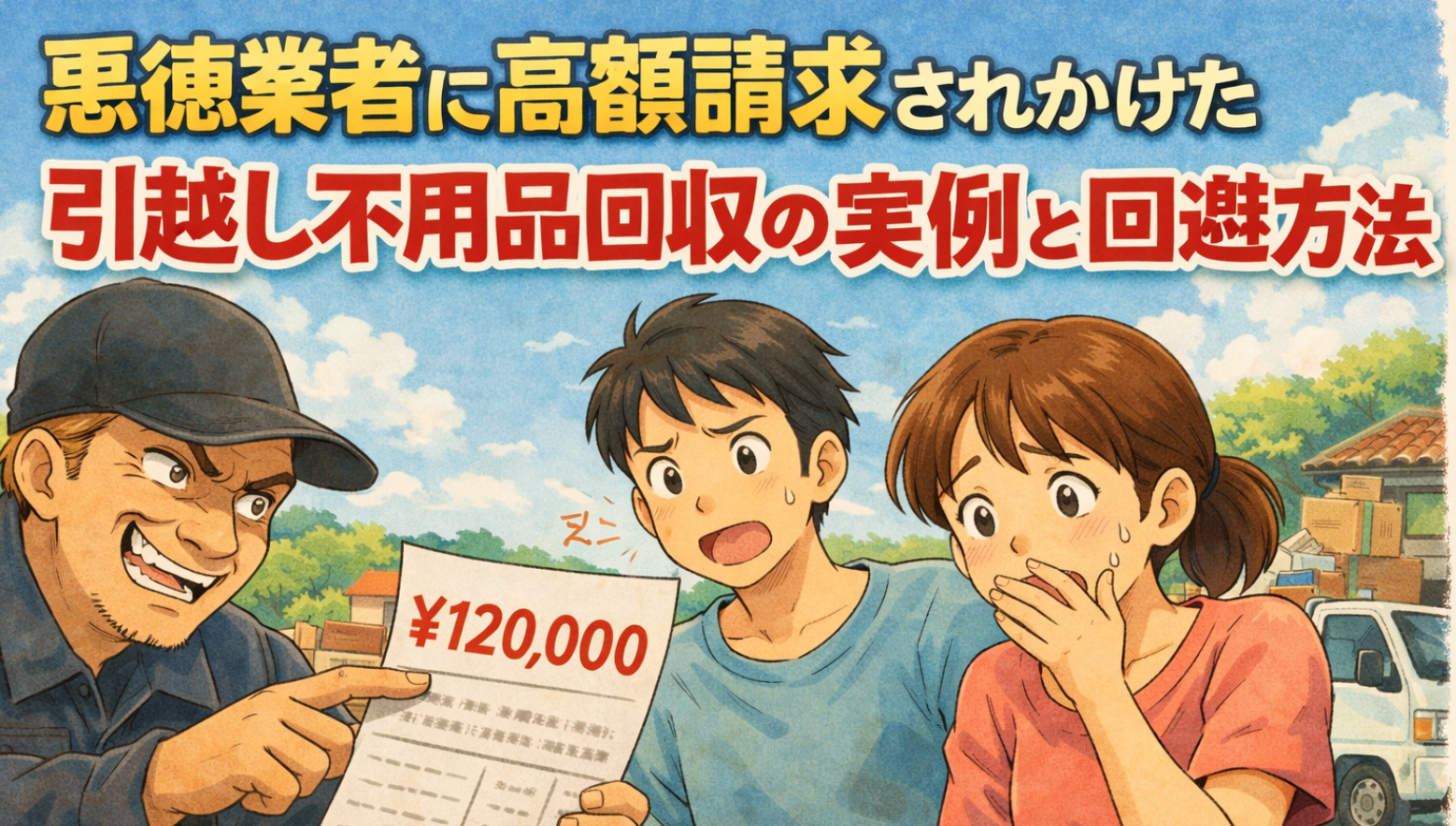 悪徳業者に高額請求されかけた引越し不用品回収の実例と回避方法