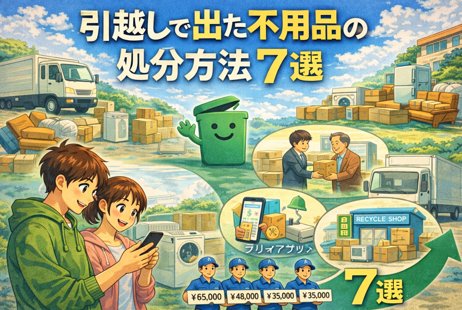 引越しで出た不用品の処分方法7選｜一番安くて早い方法を解説