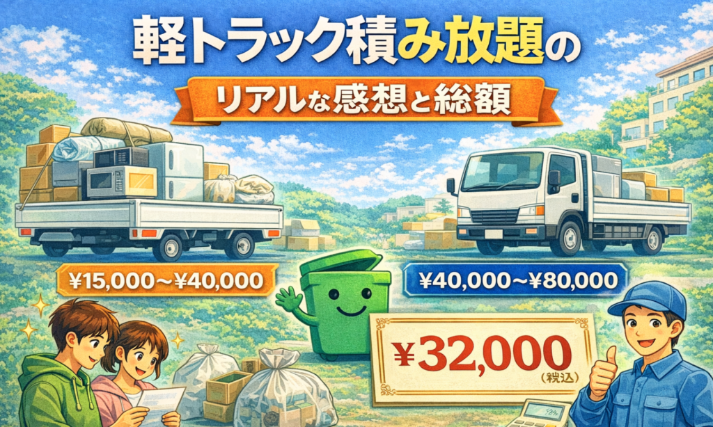 軽トラック積み放題を利用した引越し不用品回収のリアルな感想と総額
