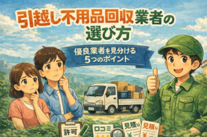 引越し不用品回収業者の選び方｜優良業者を見分ける5つのポイント