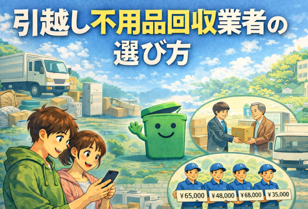 引越し不用品回収業者の選び方｜優良業者を見分ける5つのポイント