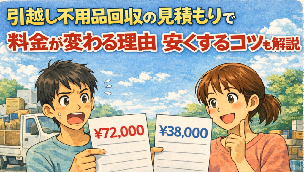 引越し不用品回収の見積もりで料金が変わる理由｜安くするコツも解説