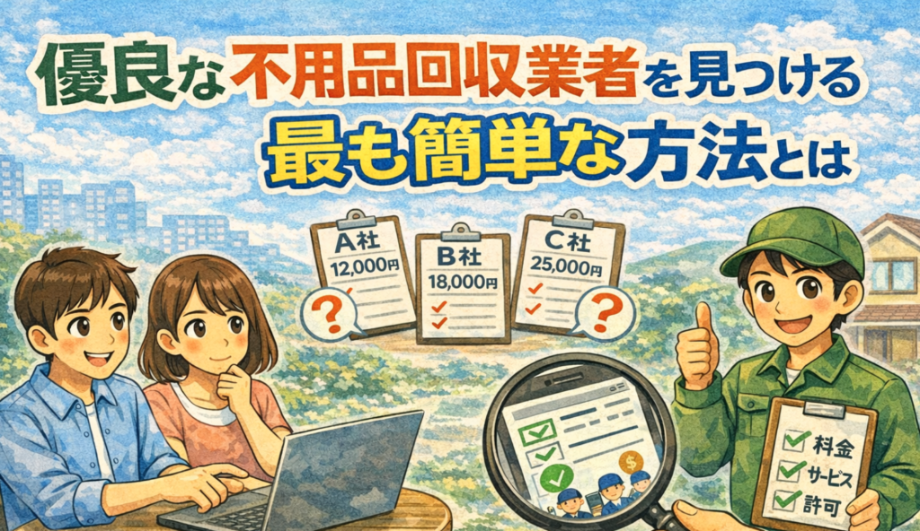 優良な不用品回収業者を見つける最も簡単な方法とは
