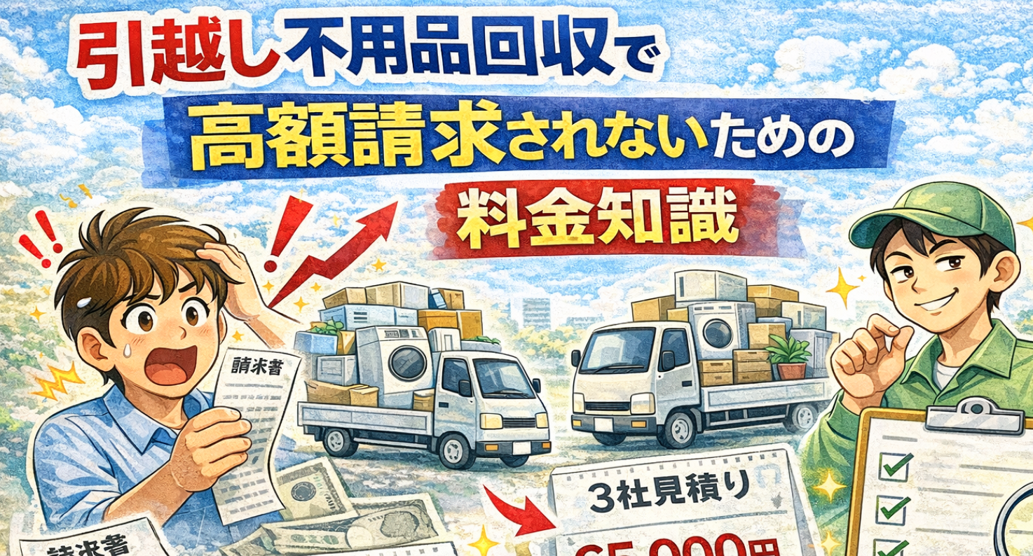 引越し不用品回収で高額請求されないための料金知識