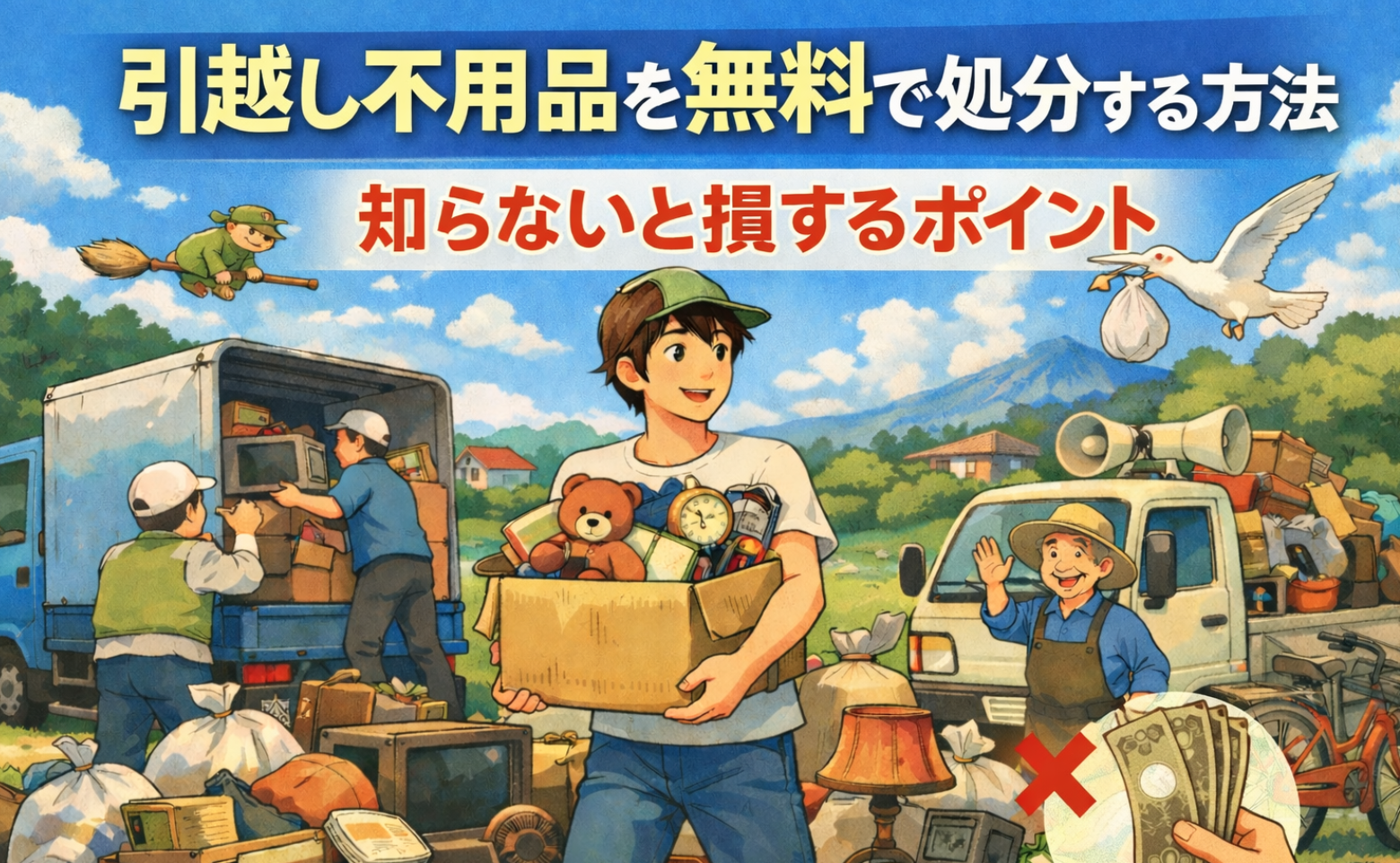 引越し不用品を無料で処分する方法｜知らないと損するポイント