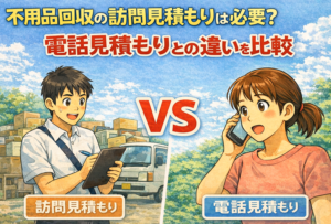 不用品回収の訪問見積もりは必要？電話見積もりとの違いを比較