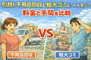 引越し不用品回収と粗大ゴミどっちが安い？料金と手間を比較