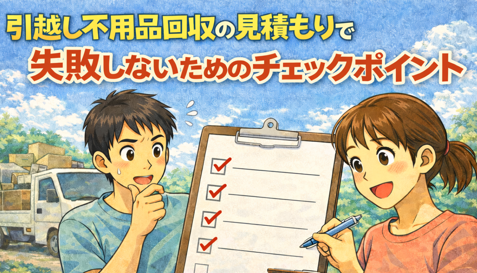引越し不用品回収の見積もりで失敗しないためのチェックポイント