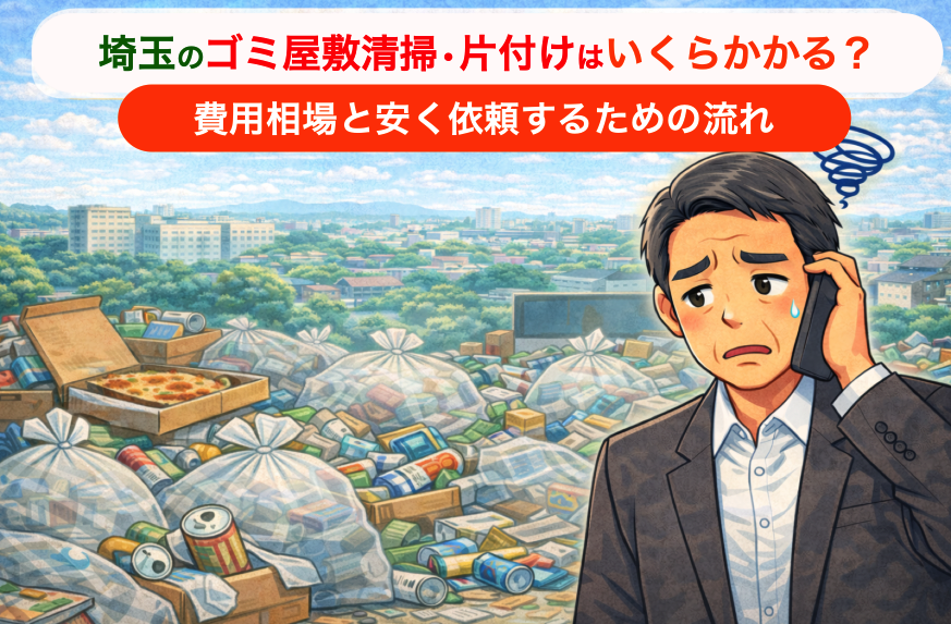 埼玉のゴミ屋敷清掃・片付けはいくらかかる？費用相場と安く依頼するための流れと注意点