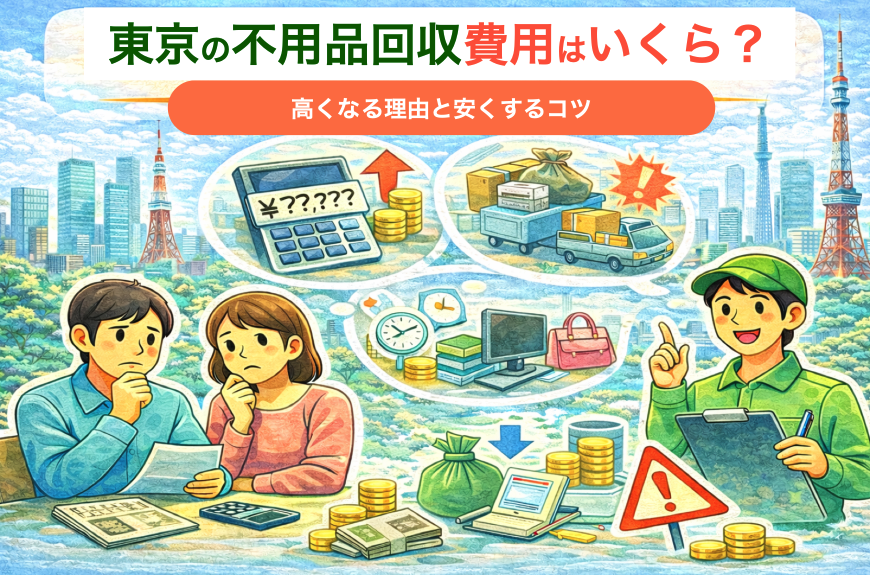 東京の不用品回収費用はいくら？高くなる理由と安くするコツ
