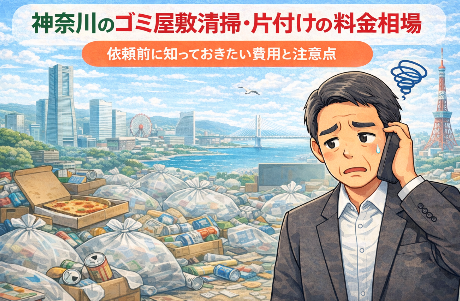 神奈川のゴミ屋敷清掃・片付けの料金相場｜依頼前に知っておきたい費用と注意点