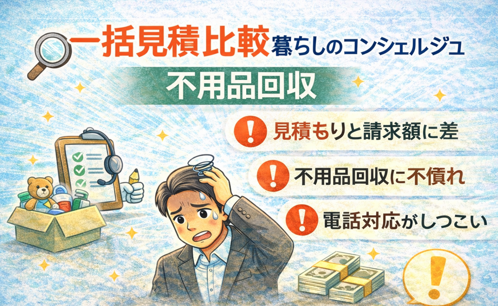 一括見積比較暮らしのコンシェルジュの不用品回収の口コミ