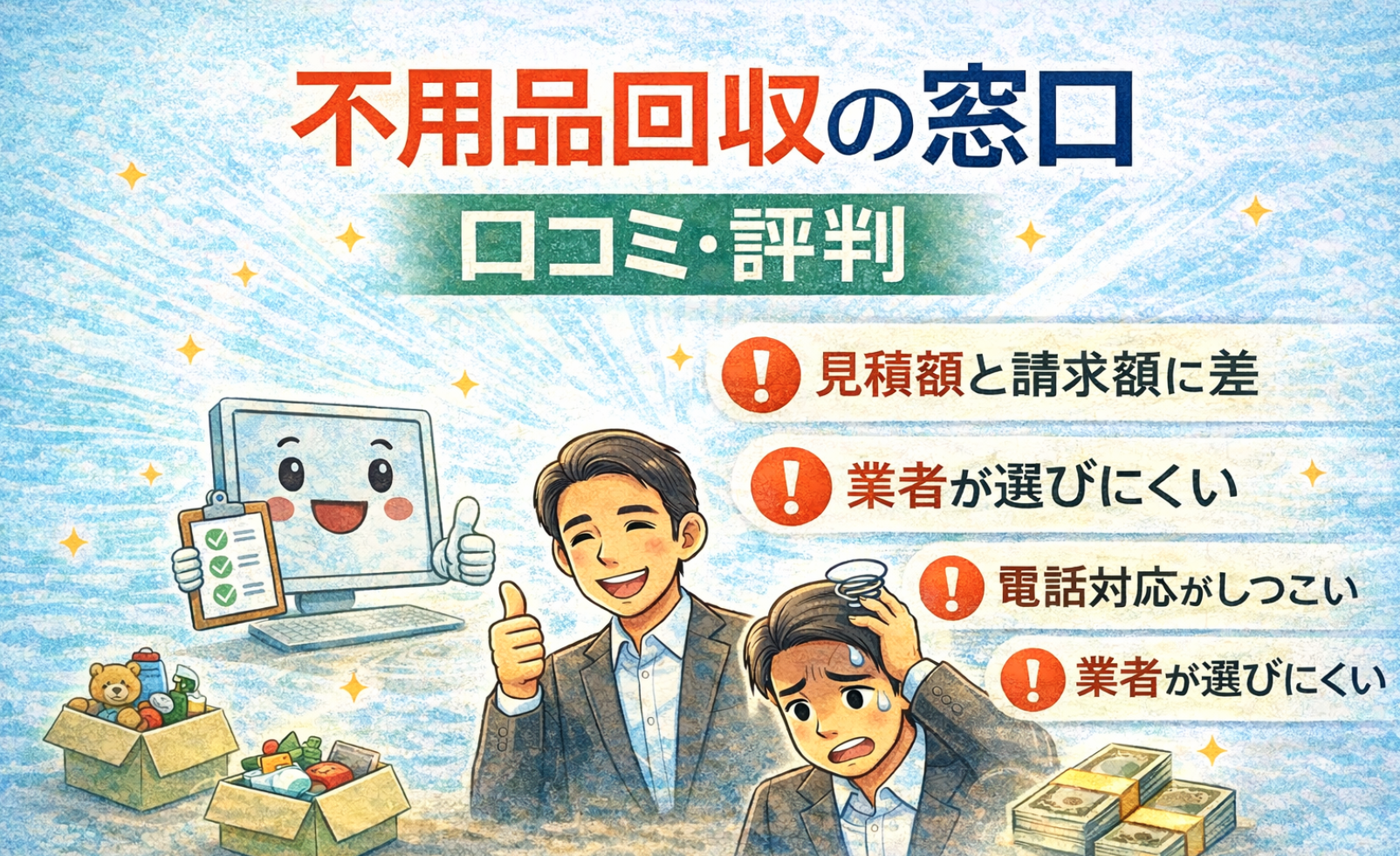 不用品回収の窓口の口コミ