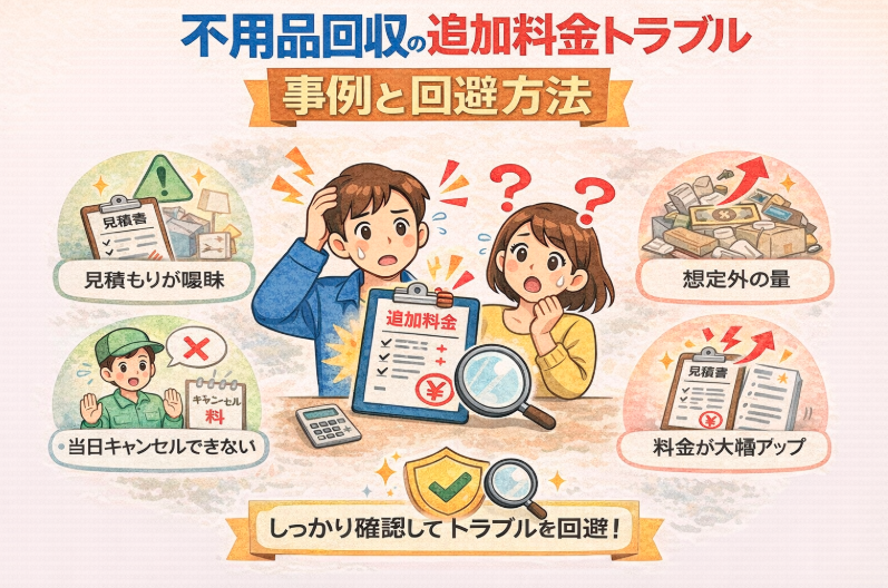 不用品回収の追加料金トラブル事例と回避方法