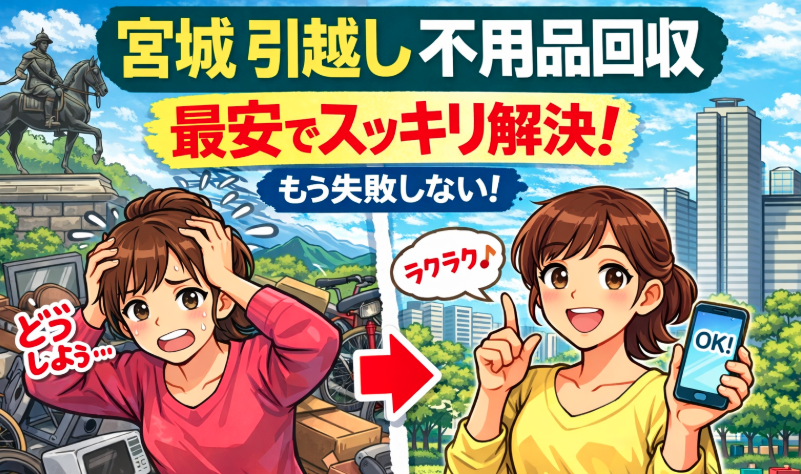 【宮城 引越し 不用品回収】大量の不用品を最安で処分する方法｜失敗しない業者選び完全ガイド
