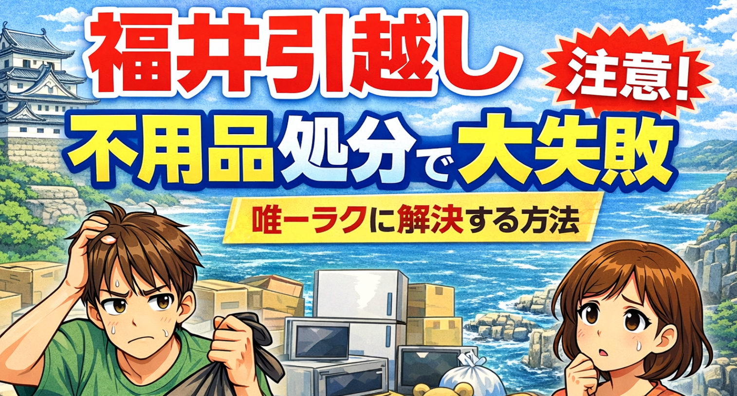 福井の引越しで不用品が片付かない人が必ずハマる3つの罠と、唯一ラクに解決する方法（不用品回収見積もり）