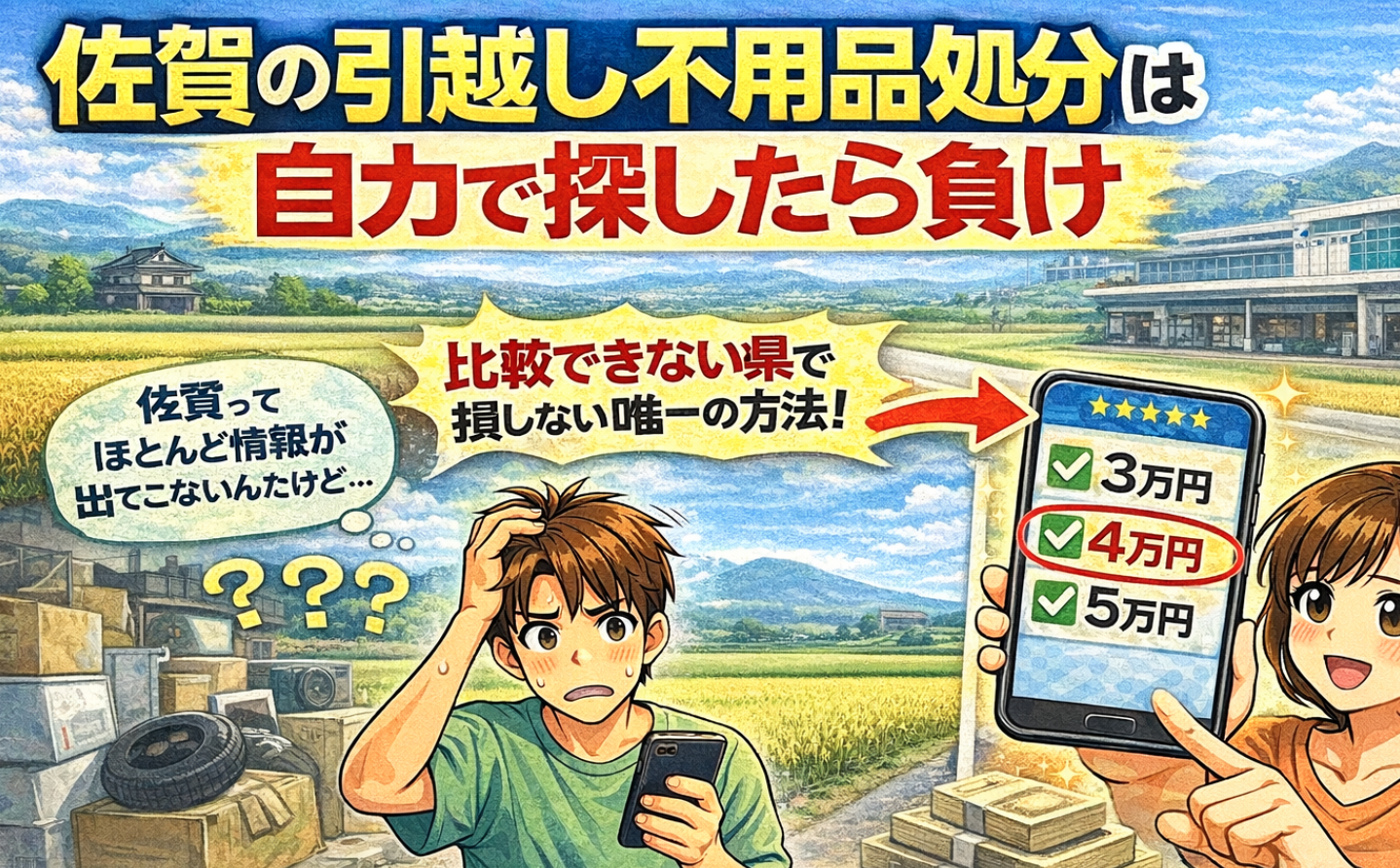 佐賀の引越しで不用品処分を自己流でやると、ほぼ確実に高くつく理由