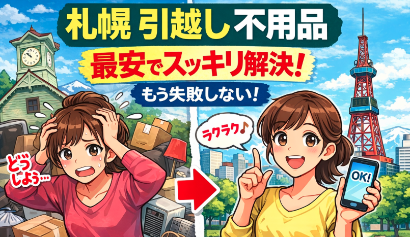 【札幌 引越し 不用品】大量の不用品を最安で処分する方法｜失敗しない業者選び完全ガイド
