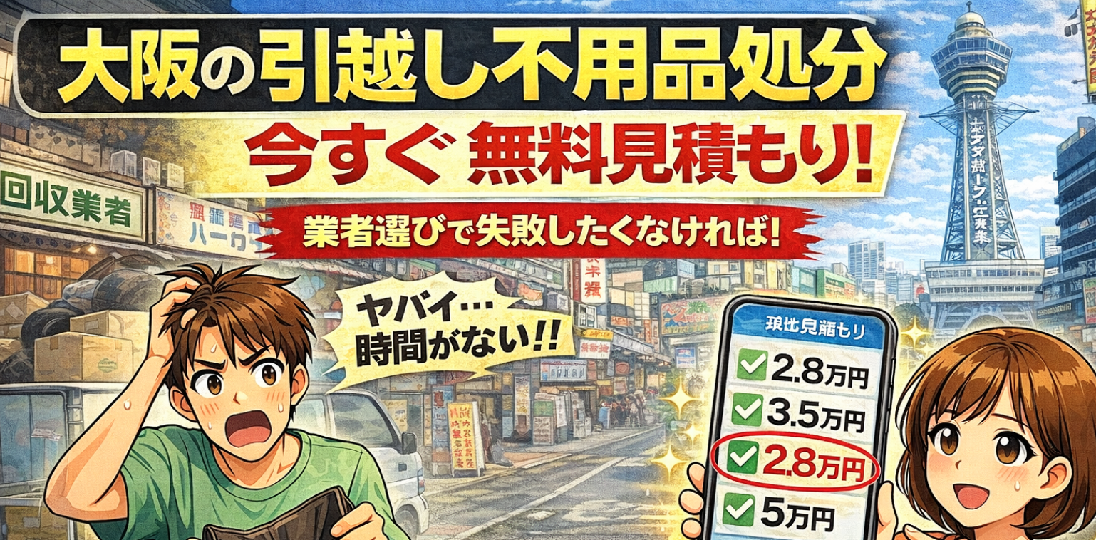 大阪の引越しで不用品処分に失敗すると高確率で損する理由と、今すぐ取るべき唯一の行動