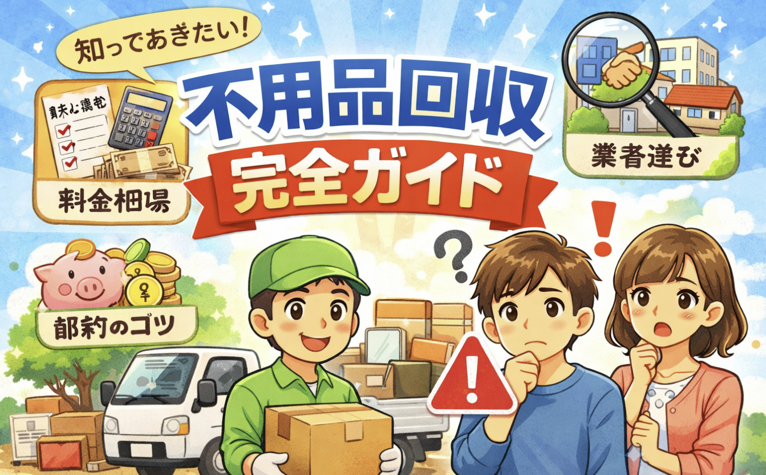 不用品回収の完全ガイド｜費用・処分方法・業者選びまで初心者向けに徹底解説